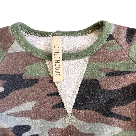 Childhoods Camo Slub Crewneck Sweatshirt 8/9 - Picture 2 of 5